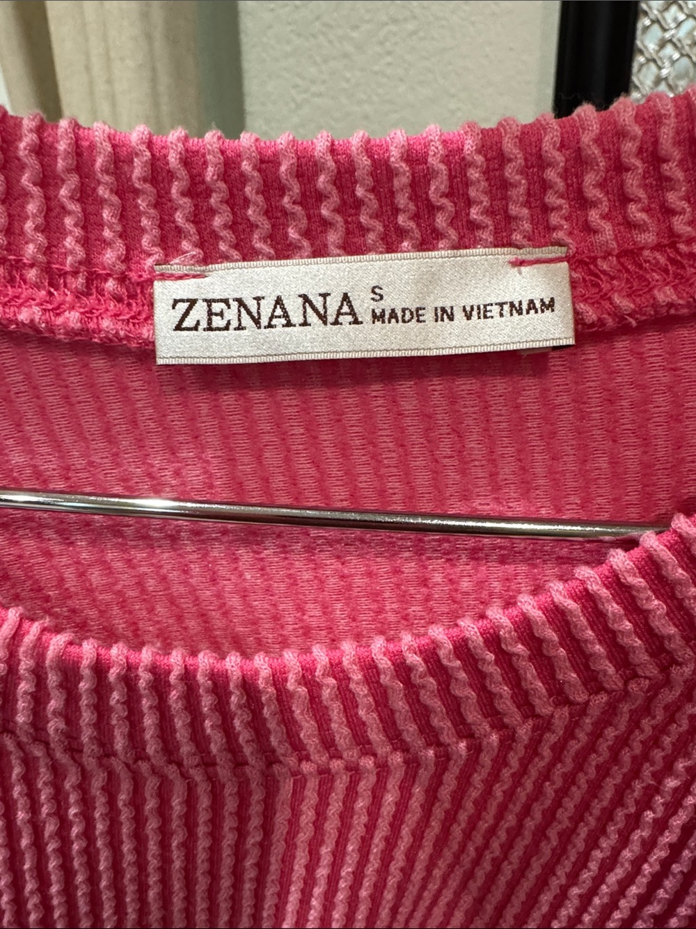 Zenana Outfitters Pink Ribbed Knit Top and shorts - Picture 2 of 4